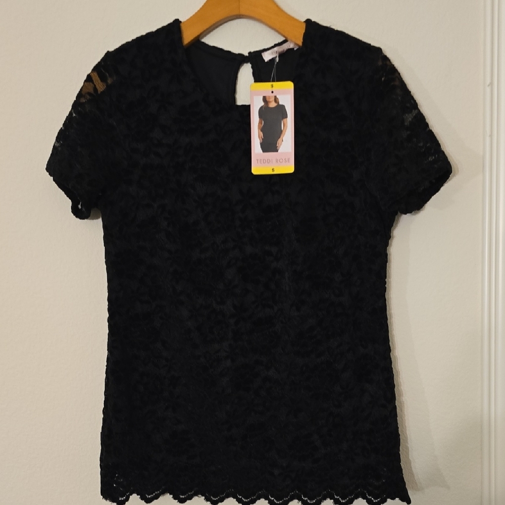 Black Lace Women Top